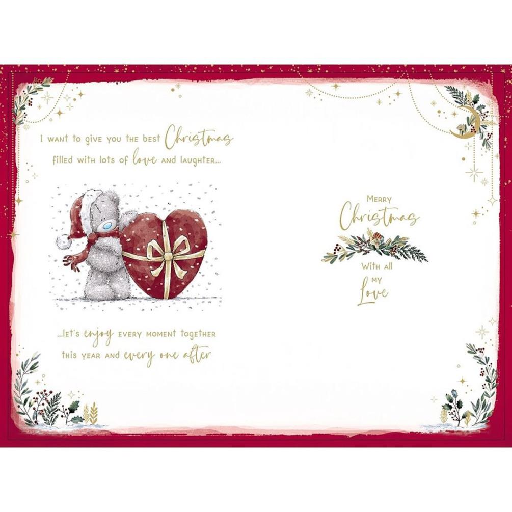 Lovely Fiancee Handmade Me to You Bear Christmas Card Extra Image 1